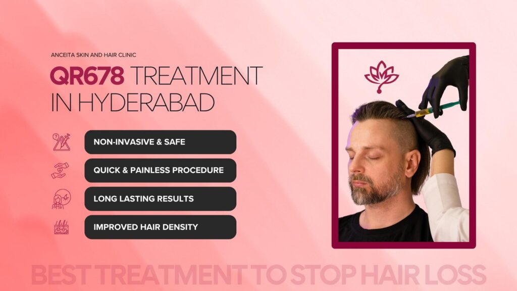 QR678 Neo treatment before and after 8 sessions at Anceita Clinic Hyderabad